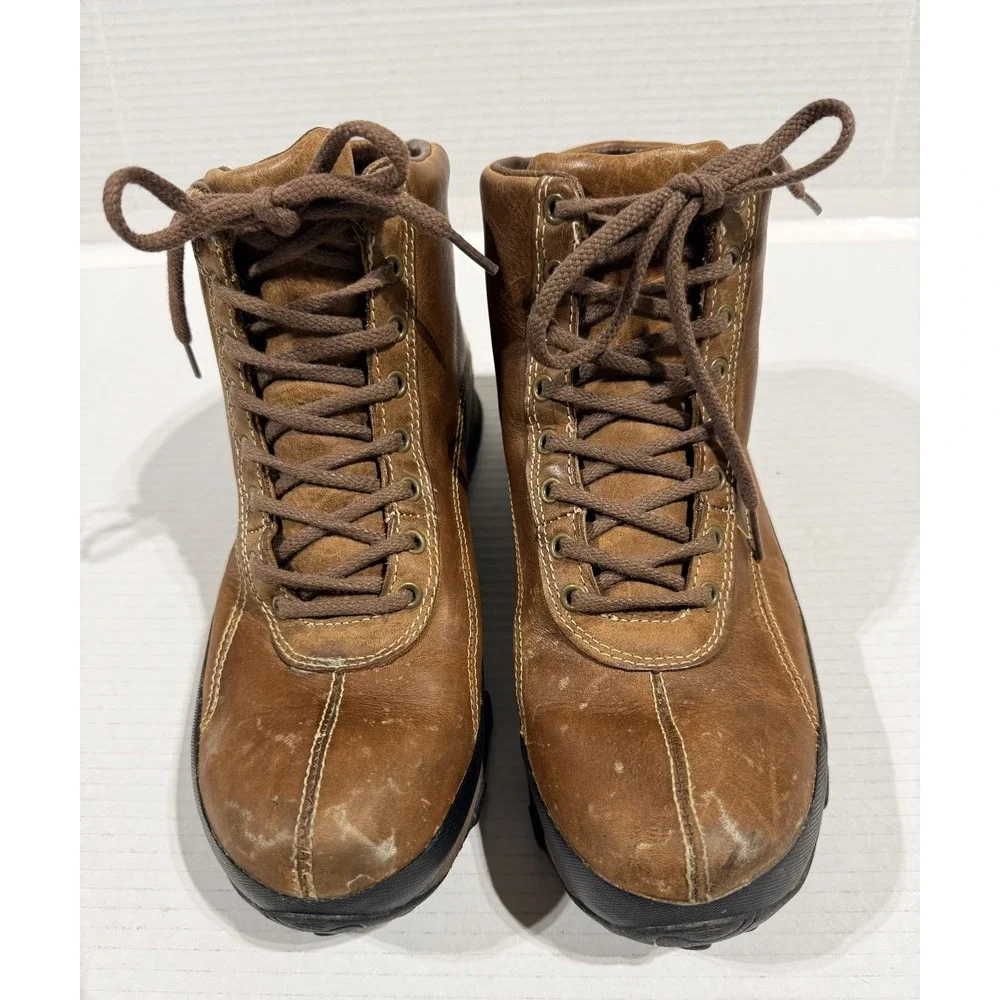 LL BEAN - Men's VTG Brown Waterproof Leather Walking Hiking Boots - Men's 10‎